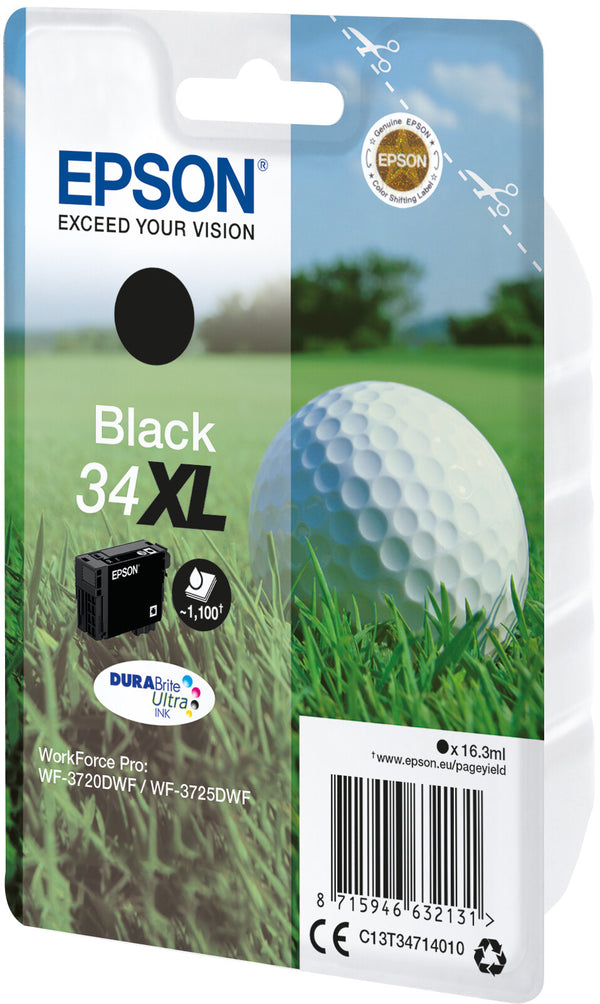 Epson Golf ball 34XL golfbold DURABrite Ultra enkeltpakke sort blæk