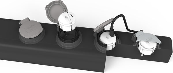 Brennenstuhl 1508110010 strømstik adapter Type F Type C Hvid