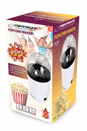 Esperanza EKP006 popcornmaskine Sort, Hvid 0,27 L 2 min. 1200 W