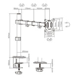 Gembird MA-D1-01 skærmbeslag og -stativer 81,3 cm (32") Skrivebord Sort