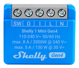 Shelly 1 Mini Gen4 Intelligent kontakt 1P Blå