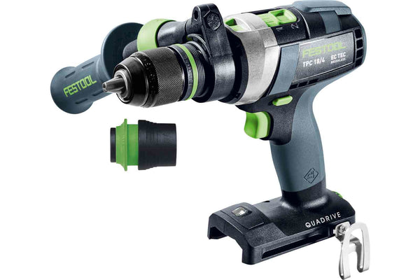 Festool QUADRIVE TPC 18/4 I-Basic 3600 rpm Nøglefri 1,9 kg Sort, Blå