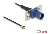 DeLOCK 90731 koaxial kabel 1.13 0,2 m FAKRA C I-PEX MHF1 Sort, Blå