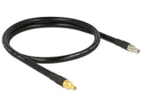 DeLOCK 1m SMA/SMA koaxial kabel CFD400, LLC400 Sort