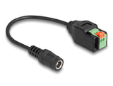 DeLOCK 66326 el-ledning Sort, Grøn 0,15 m 5.5 x 2.1 mm 2-polet terminalblok