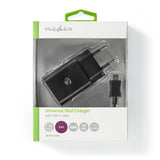 Nedis WCHAC242ABK oplader til mobil enhed Universel Sort Vekselstrøm Indendørs