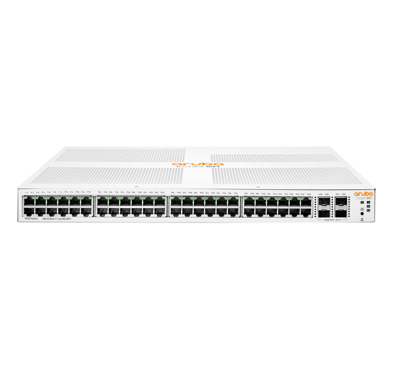 HPE Aruba Networking Aruba Instant On 1930 48G Class4 PoE 4SFP/SFP+ 370W Administreret L2+ Gigabit Ethernet (10/100/1000) Strøm over Ethernet (PoE) 1U Hvid