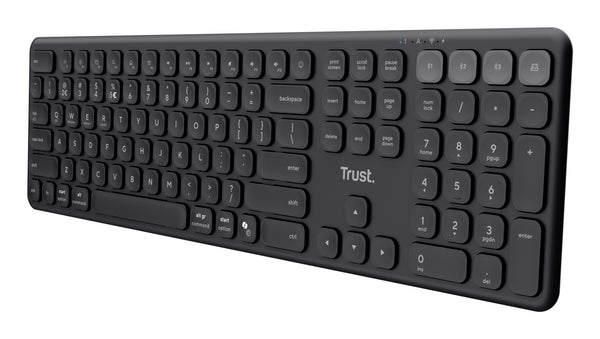 Trust Vaiya tastatur Hjemme/kontor RF trådløs + Bluetooth QWERTZ Tysk Sort