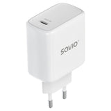 Savio LA-14 oplader til mobil enhed Universel Hvid Vekselstrøm Udendørs
