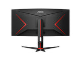 AOC G2 CU34G2XP computerskærm 86,4 cm (34") 3440 x 1440 pixel UltraWide Quad HD LED Sort, Rød