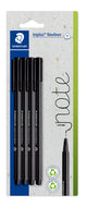 Staedtler 334-9 BK4 fineliner Ultrafin Sort 4 stk
