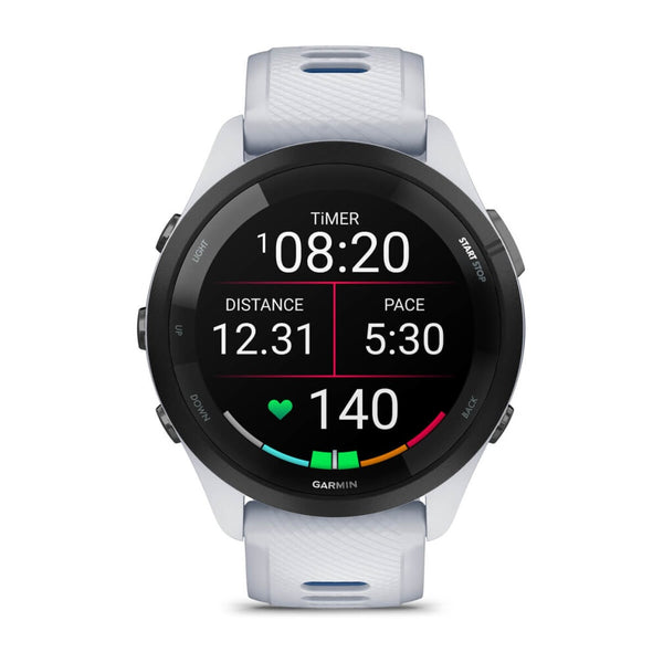 Garmin Forerunner 265 3,3 cm (1.3") AMOLED 46 mm Digital 416 x 416 pixel Berøringsskærm Sort, Hvid Wi-Fi GPS (satellit)
