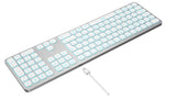 Deltaco Kablet lavprofil aluminiums tastatur med belysning og dual USB-A & USB-C forbindelse