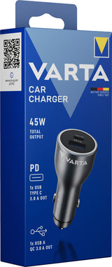 Varta Car Charger Smartphone, Tablet Sort Cigartænder Automatisk