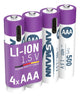 Ansmann 1311-0028 husholdningsbatteri Genopladeligt batteri AAA Lithium-Ion (Li-Ion)