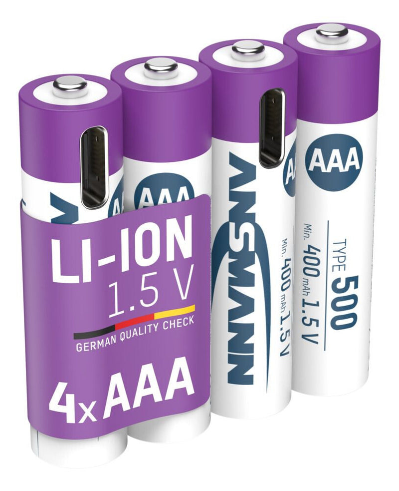 Ansmann 1311-0028 husholdningsbatteri Genopladeligt batteri AAA Lithium-Ion (Li-Ion)