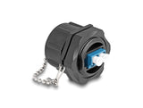 DeLOCK 87886 fiber adapter LC/LC 1 stk Sort, Blå
