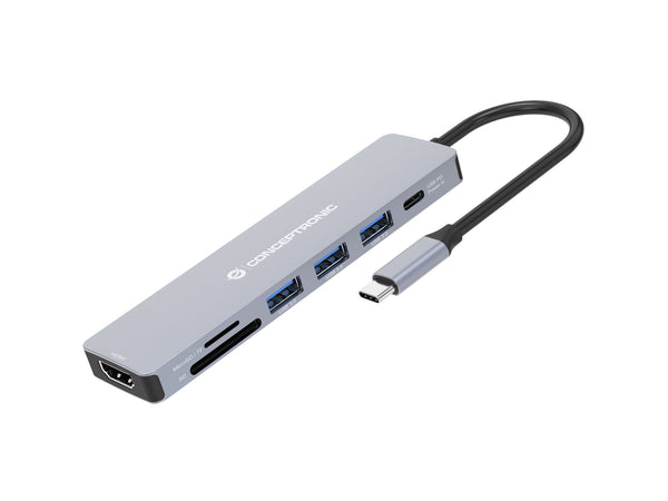 Conceptronic DONN19G dockingstation Ledningsført USB 3.2 Gen 1 (3.1 Gen 1) Type-C Grå