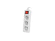 Lanberg PS1-03E-0300-W stikdåse 3 m 3 AC stikkontakt(er) Indendørs Hvid