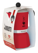 Bialetti Rainbow Moka gryde Sort, Rød, Rustfrit stål