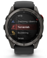 Garmin fēnix 8 Pro 3,56 cm (1.4") AMOLED 51 mm Digital 454 x 454 pixel Berøringsskærm Sort, Grå, Titanium Wi-Fi GPS (satellit)