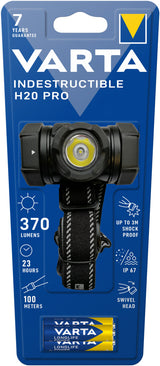 Varta INDESTRUCTIBLE H20 PRO Sort Hovedbånd lommelygte LED