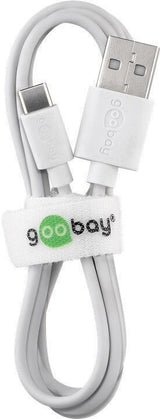 Goobay 59130 USB-kabel USB 2.0 2 m USB A USB C 0,48 Gbit/sek. Hvid