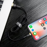 Baseus CALKLF-CV1 Lightning kabel 2 m Sort, Guld