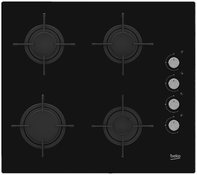 Beko HILG64120S kogeplade Sort Indbygget 60 cm Gaskomfur 4 zone(s)