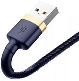 Baseus CALKLF-CV3 Lightning kabel 2 m Blå, Guld