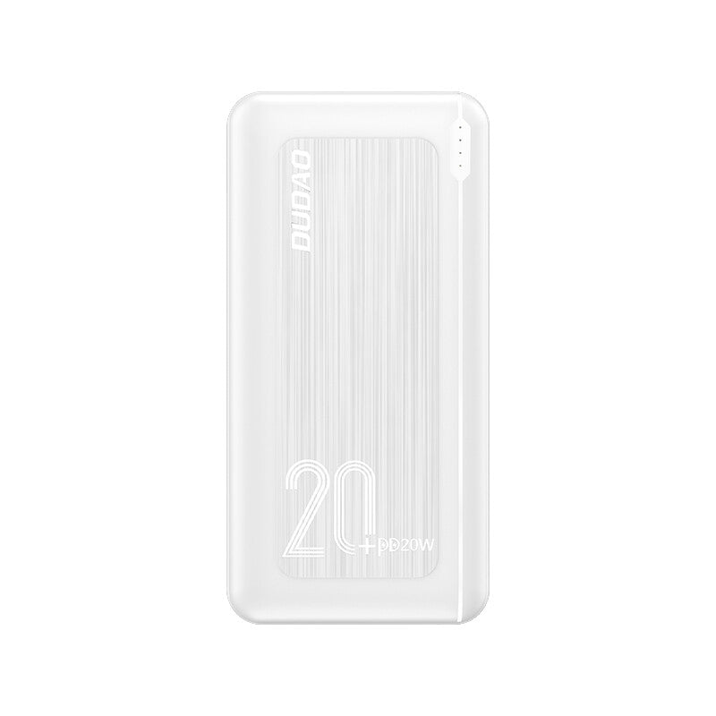 DUDAO powerbank 20000 mAh Power Delivery 20 W Quick Charge 3.0 2x USB / USB Type C white (K12PQ + white) Polymer Hvid
