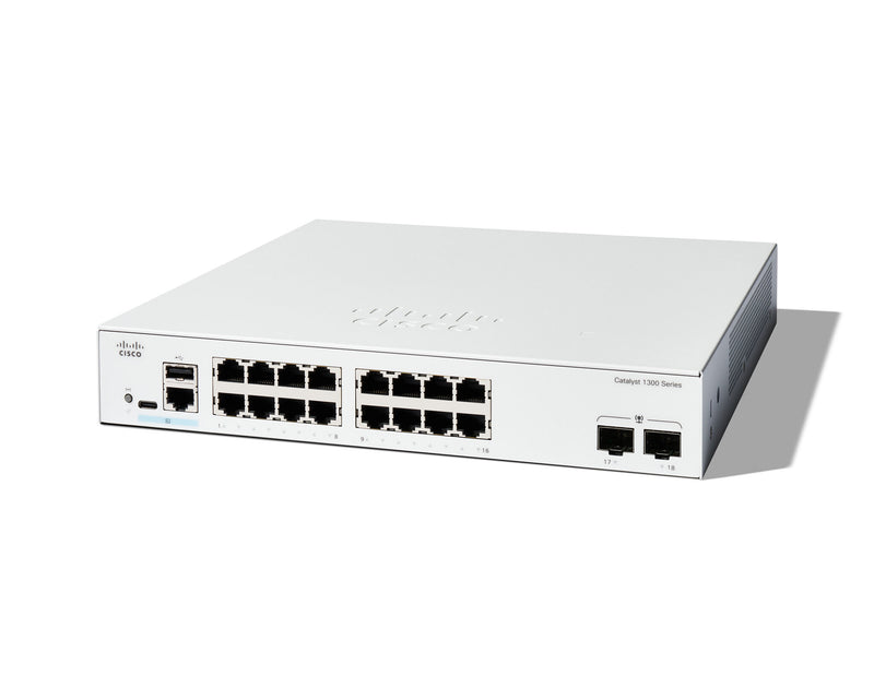 Cisco C1300-16T-2G netværksswitch Administreret L2/L3 Gigabit Ethernet (10/100/1000) Hvid