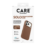 PanzerGlass CARE™ by ® Solo Vegan Leather Case Brun m. MagSafe iPhone 18 Pro | 17 Pro