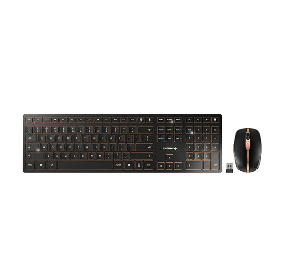 CHERRY DW 9100 SLIM tastatur Mus inkluderet Universel RF trådløs + Bluetooth QWERTY US engelsk Sort