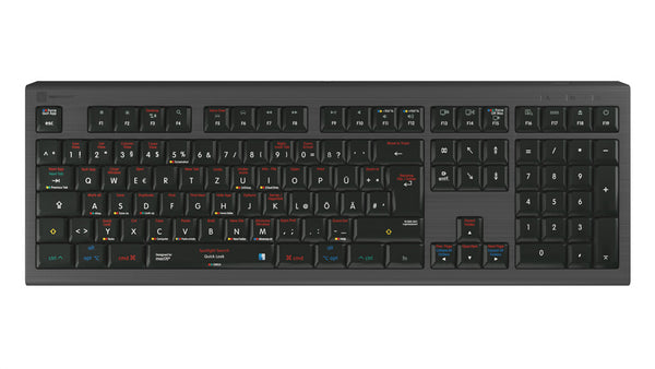 Logickeyboard LKB-OSX-A2M-DE tastatur Spil USB QWERTZ Tysk Sort