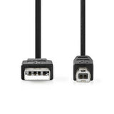Nedis CCGL60100BK10 USB-kabel USB 2.0 1 m USB A USB B 0,48 Gbit/sek. Sort