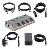 StarTech.com 5G4AIBS-USB-HUB-EU interface hub USB 3.2 Gen 1 (3.1 Gen 1) Type-B 5000 Mbit/s Grå