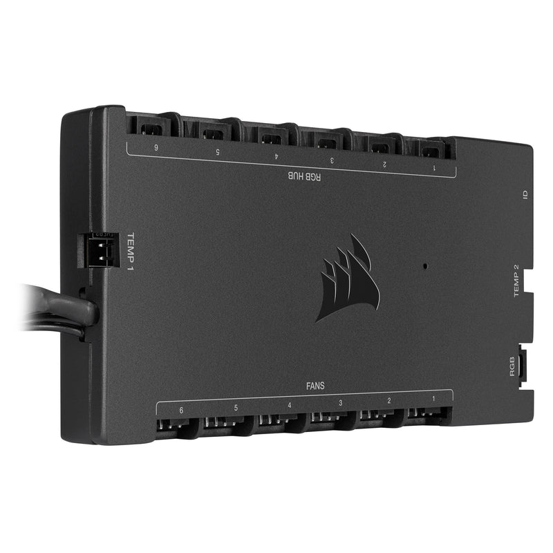 Corsair iCUE Commander Core XT kontrol af blæserens hastighed 6 kanaler Sort