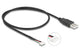 DeLOCK 12109 USB-kabel USB 2.0 0,6 m USB A 5-pin terminal block Sort
