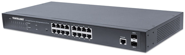 Intellinet 561341 netværksswitch Administreret L2+ Gigabit Ethernet (10/100/1000) Strøm over Ethernet (PoE) 1U Sort