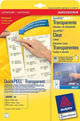 Avery J8560-25 print etiket Transparent