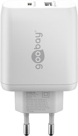 Goobay 65412 oplader til mobil enhed Hovedtelefoner, Laptop, Smartphone, Tablet Hvid Vekselstrøm Indendørs
