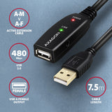 Axagon ADR-207 USB-kabel USB 2.0 7,5 m USB A 0,48 Gbit/sek. Sort