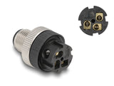DeLOCK 60566 kabel kønsskifter M12 Sort