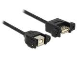 DeLOCK 1m USB 2.0-A/USB 2.0-B USB-kabel USB A USB B 0,48 Gbit/sek. Sort