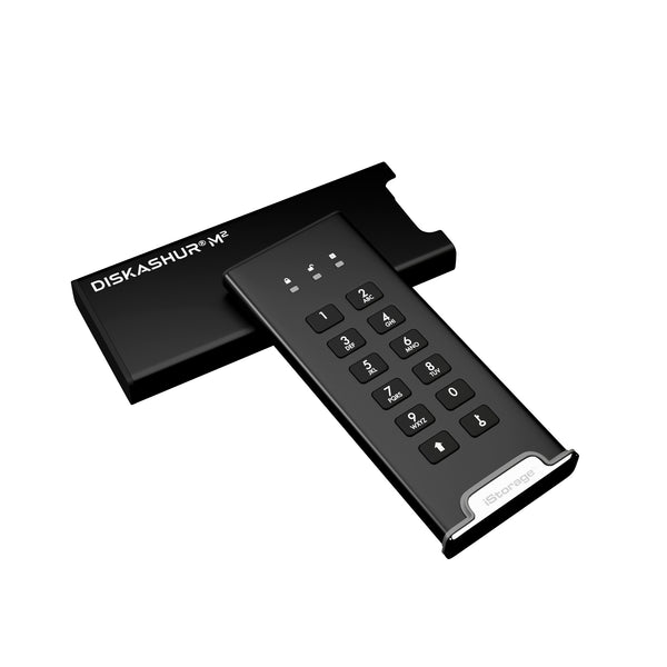 iStorage diskAshur M2 PIN 500 GB USB Type-A / USB Type-C 3.2 Gen 1 (3.1 Gen 1) Sort