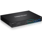 Trendnet TPE-3012LS netværksswitch Administreret Gigabit Ethernet (10/100/1000) Strøm over Ethernet (PoE) 1U Sort