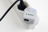 Gembird WNP-RP300-03 bridge og repeater Netværksgentager 300 Mbit/s Hvid