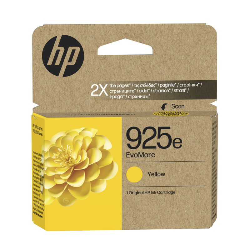 HP Original 925e EvoMore-blækpatron, gul