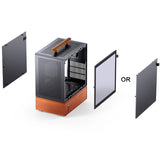 Jonsbo T7 Midi Tower Sort, Træ